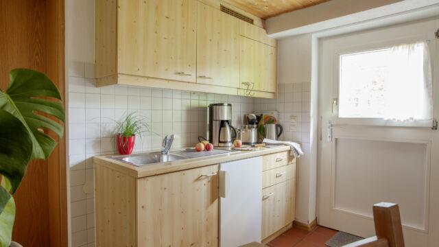 Ferienwohnung Garten: Küchenzeile Ferienwohnung Garten: Küchenzeile